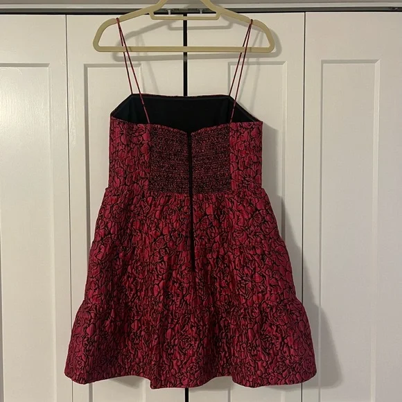 Alice + Olivia Jamila Spaghetti Strap Tiered Mini Dress - Picture 3 of 5